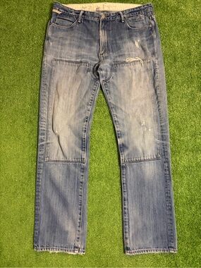 Vintage Hickey Freeman Double Knee Distressed Jeans 36x32